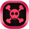 Pink Neon Glow Skulls GO Theme icon