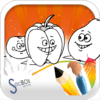 juice coloring book icon