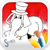 farm animals coloring book icon