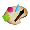 Paint Shapes Draw by layers icon