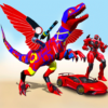 Flying Dinasaur Robot Car Transform: Dino Games icon