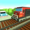 Railroad crossing Train cras icon