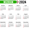 Mizoram Calendar 2024 icon