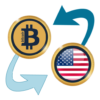 Bitcoin x United States Dollar icon