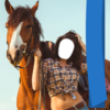 Woman With Horse Photo Editor icon