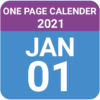 2021 One page calendar icon