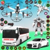 Bus Robot Car Drone Robot Game icon