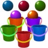 Bucket Roleta Bucket Bubble Ball Game icon