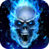 Blue Fire Skull Live Wallpaper icon