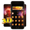 3D Flame Fire Skull Launcher Theme icon