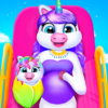 Unicorn Mommy Babysitter Game icon