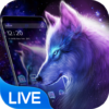 3D Galaxy Wolf Theme icon