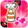 Kawaii Kitty Heart Piano Tiles icon