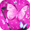 3D Neon Butterfly Shiny Theme icon