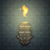 Dungeon Torch. Pixelart style icon