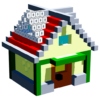 House Voxel Color by Number 3D icon