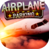 Airplane parking 3D airport icon