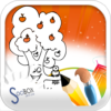 plants coloring book icon