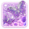 Purple Diamond Butterfly Live Wallpaper icon