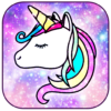 Galaxy Unicorn Shiny Glitter Theme icon