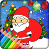 Free Christmas paintingSanta coloring book icon