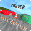 Driver over cones icon