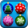 Christmas tree toys icon