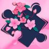 Big puzzles flowers icon