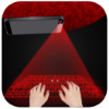 Hologram 3D keyboard simulated icon