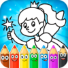 Princess coloring icon