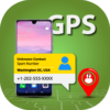 Phone number locator, GPS icon