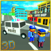 Blocky Police Car Craft Patrol icon