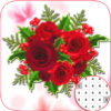 Rose Flower Color By NumberColoring PixelArt icon