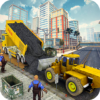 heavy duty road construction machine: excavator sim icon