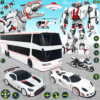 School Bus Robot Car Game icon