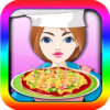 Hot bacon pizza icon