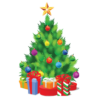 Christmas tree decoration icon