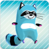 Raccoon jump 3d icon