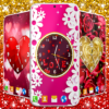 Love Hearts Clock Wallpaper icon