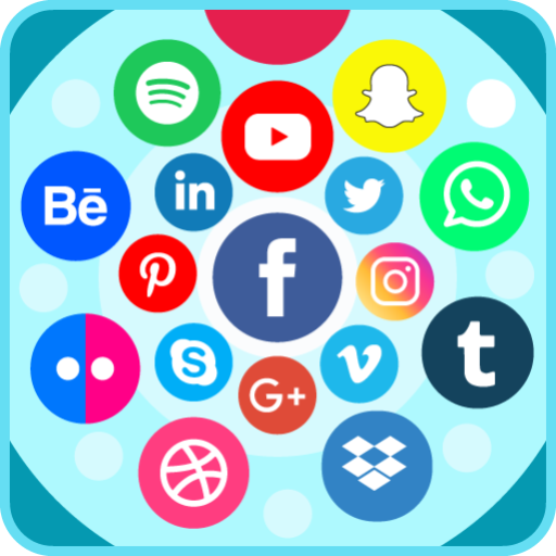 All social media apps, Social Network in one app icon