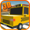 Blocky Taxi Crazy Drive Sim 3D icon