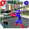 Superhero Stickman Rope hero Gangster Mafia icon