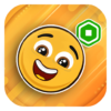 Jump Get Robux Orange Ball RBX icon