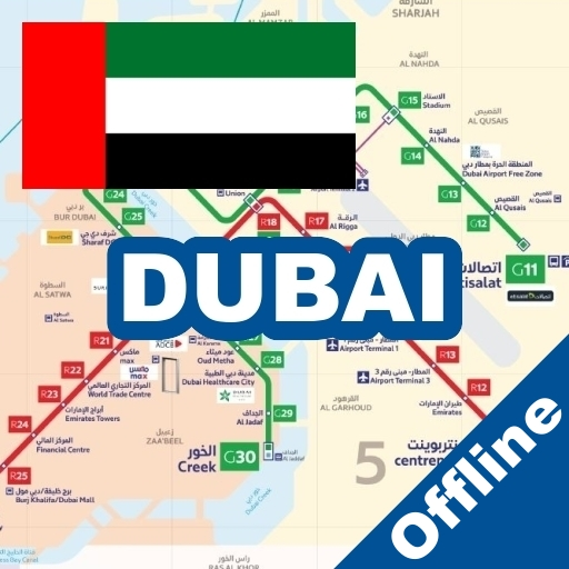 DUBAI METRO TRAM BUS GUIDE MAP icon