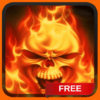 Orange Skull Fire Flames LWP icon