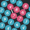 Connect to sum Dots and numbers icon