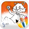 fox coloring book icon