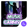 Night music carnival theme icon