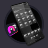 Black Glass Theme Art Fine Launcher icon