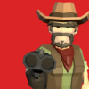 Wild West Cowboy Story Revolver gunman polygon icon